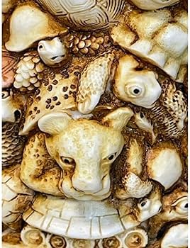 Amazon.co.jp: ハーモニーキングダム 亀 小物入れ カメ かめ 彫刻 置物